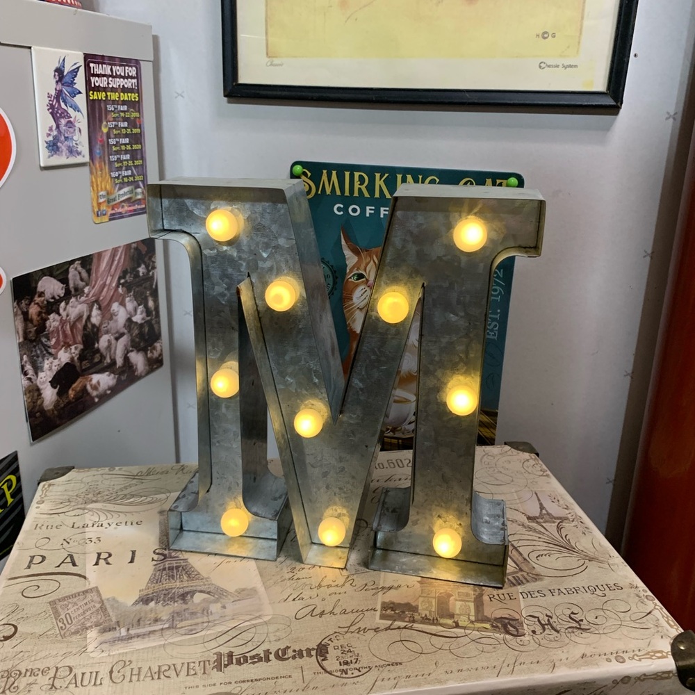 Lighted Letter M